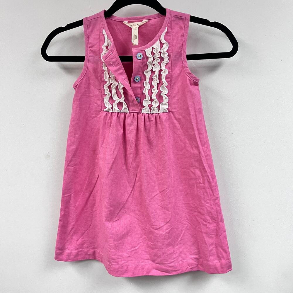Matilda Jane 6 Brilliant Daydream Dazzling Dream Linen Pink Dress Girls